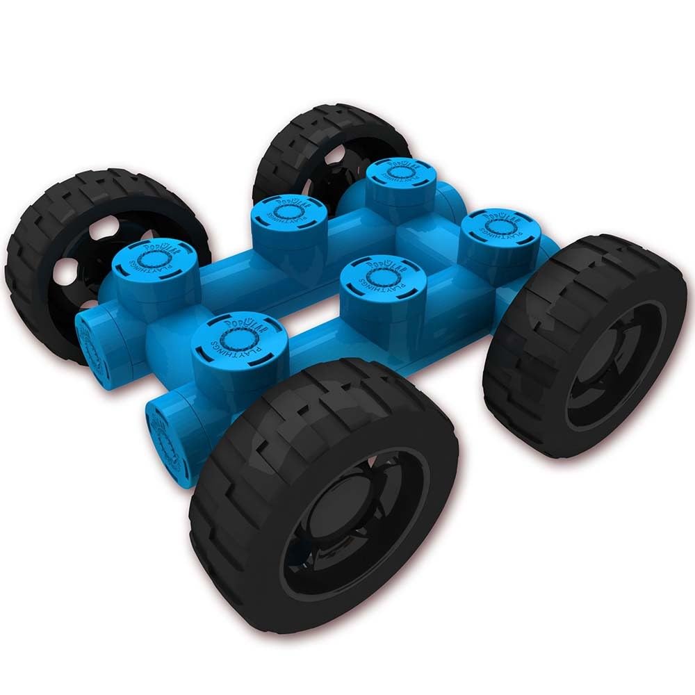 Popular Playthings Mag Builder Rolling Base – Magnetic Stem Building Toy for Toddlers Ages 2+