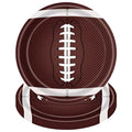 Poqirzan 50-Pack 9-Inch Football Paper Plates – Disposable Dinnerware for Game Day Parties