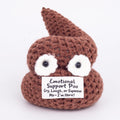 Positive Poo - Emotional Support Crochet Poop Toy, Funny Gag Gift for Adults