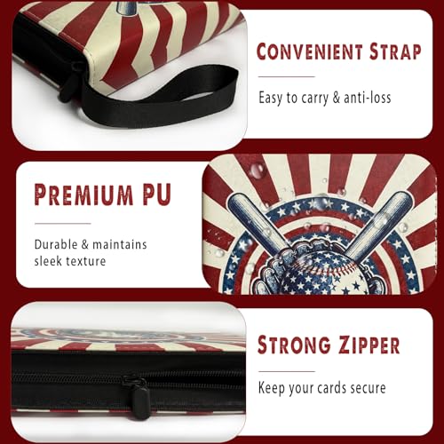 Potenco Baseball Card Binder – 400-Pocket Trading Card Album with Acid-Free Sleeves