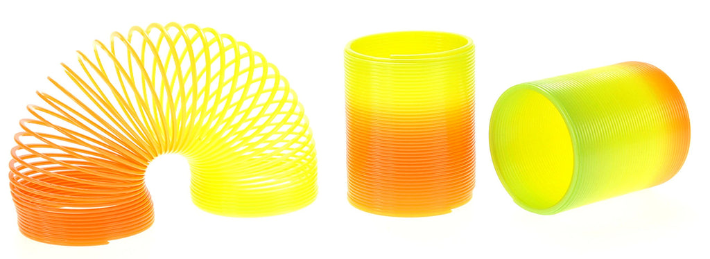 PowerTRC 12-Pack Mini Rainbow Slinky Toys – 2-Inch Spring Coils for Party Favors, Goodie Bags, and Classroom Prizes