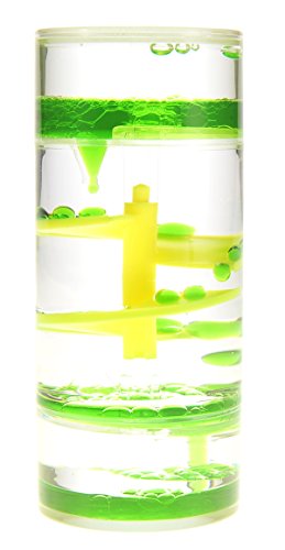 PowerTRC Cylinder Liquid Motion Bubbler – Calming Sensory Fidget Toy for Anxiety, ADHD, Autism – Desktop Decor and Timer
