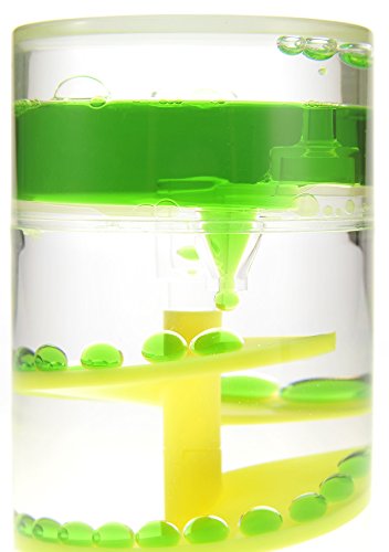 PowerTRC Cylinder Liquid Motion Bubbler – Calming Sensory Fidget Toy for Anxiety, ADHD, Autism – Desktop Decor and Timer