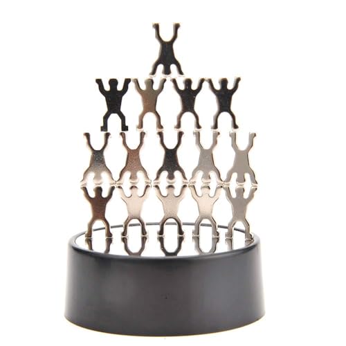 PowerTRC Magnetic Desktop Acrobats Sculpture – Black Metal Stress Relief Office Decor