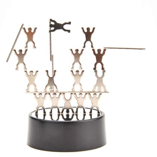 PowerTRC Magnetic Desktop Acrobats Sculpture – Black Metal Stress Relief Office Decor