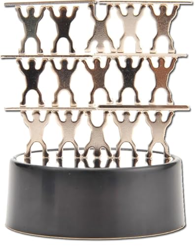 PowerTRC Magnetic Desktop Acrobats Sculpture – Black Metal Stress Relief Office Decor