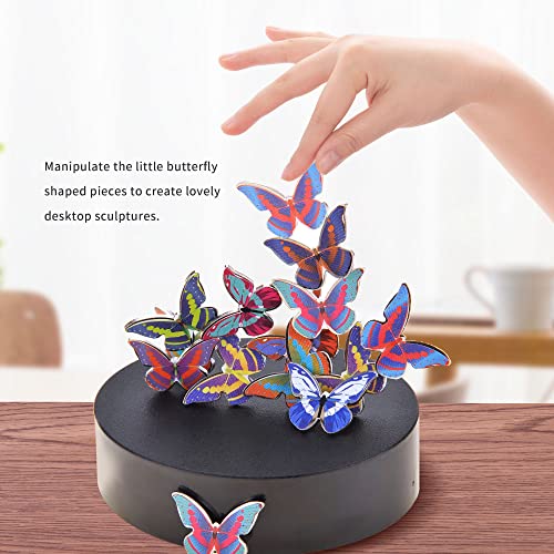 PowerTRC Magnetic Desktop Sculpture (Butterflies) – Mini Desk Art for Stress Relief & Creative Decor
