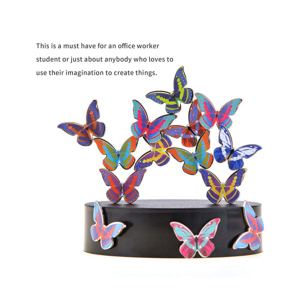 PowerTRC Magnetic Desktop Sculpture (Butterflies) – Mini Desk Art for Stress Relief & Creative Decor