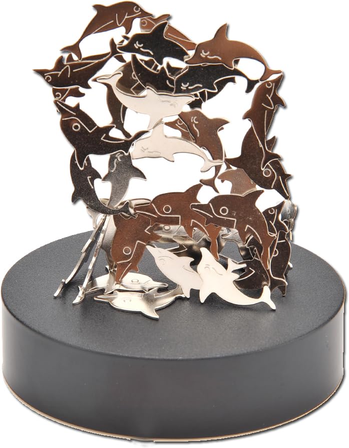 PowerTRC Magnetic Desktop Sculpture – Dolphin Set for Stress Relief & Desk Decor