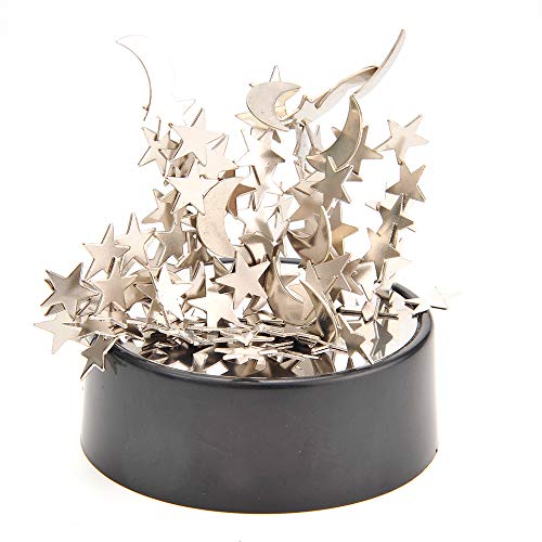 PowerTRC Magnetic Desktop Sculpture – Moons and Stars Mini Metal Desk Art
