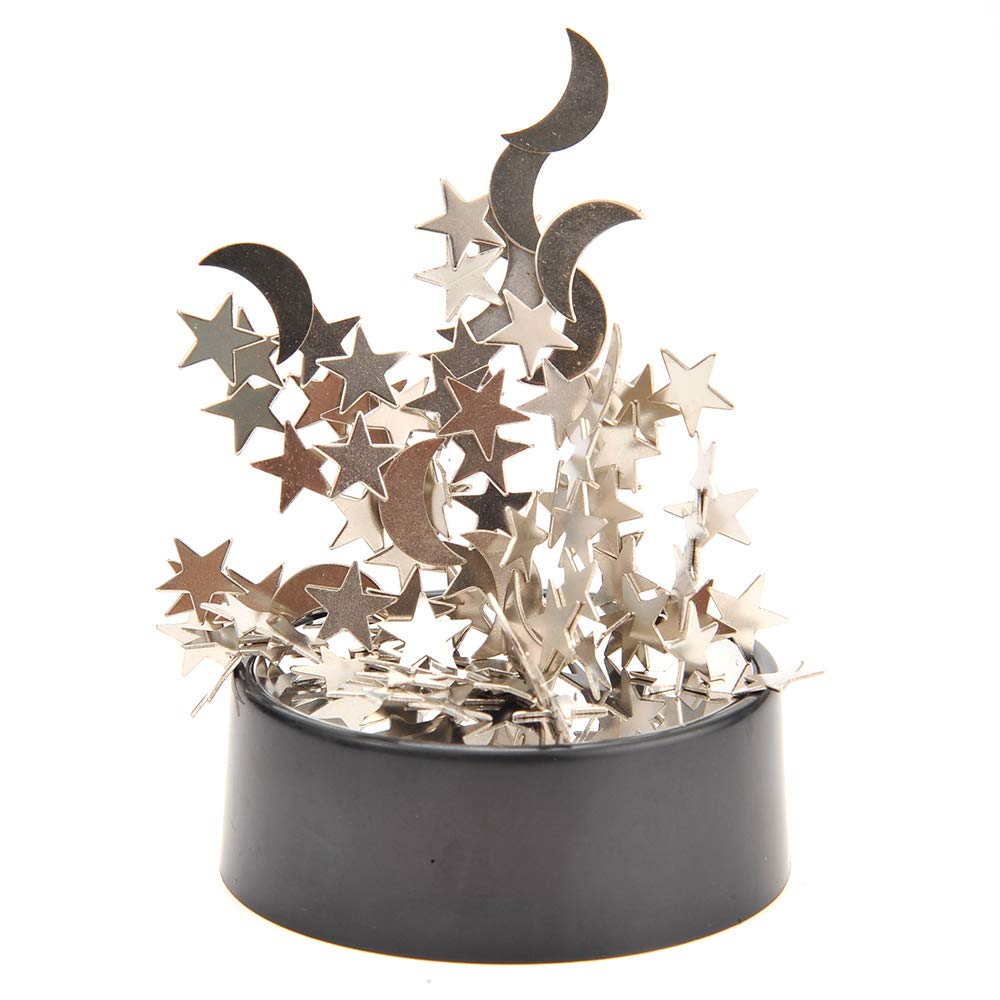 PowerTRC Magnetic Desktop Sculpture – Moons and Stars Mini Metal Desk Art