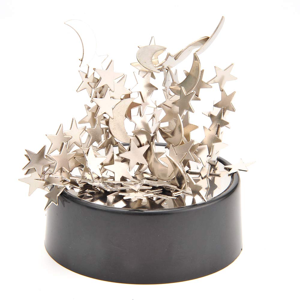 PowerTRC Magnetic Desktop Sculpture – Moons and Stars Mini Metal Desk Art