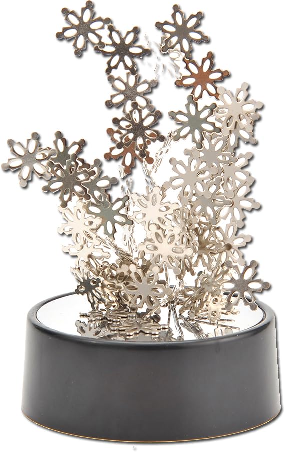 PowerTRC Magnetic Desktop Sculpture – Snowflake Set for Stress Relief and Desk Decor