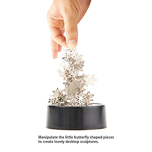 PowerTRC Magnetic Desktop Sculpture – Snowflake Set for Stress Relief and Desk Decor