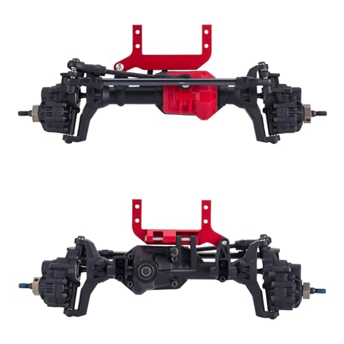 Powmok AMK TRX4 Aluminum Servo Mount - 7075 Alloy, 13g, On-Axle 4-Link Upgrade for 1/10 RC Crawler (Black)