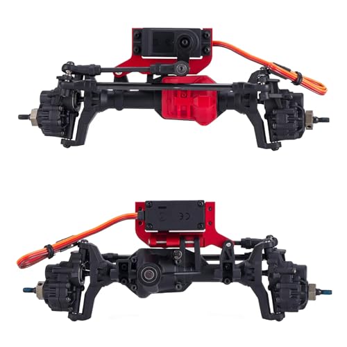 Powmok AMK TRX4 Aluminum Servo Mount - 7075 Alloy, 13g, On-Axle 4-Link Upgrade for 1/10 RC Crawler (Black)