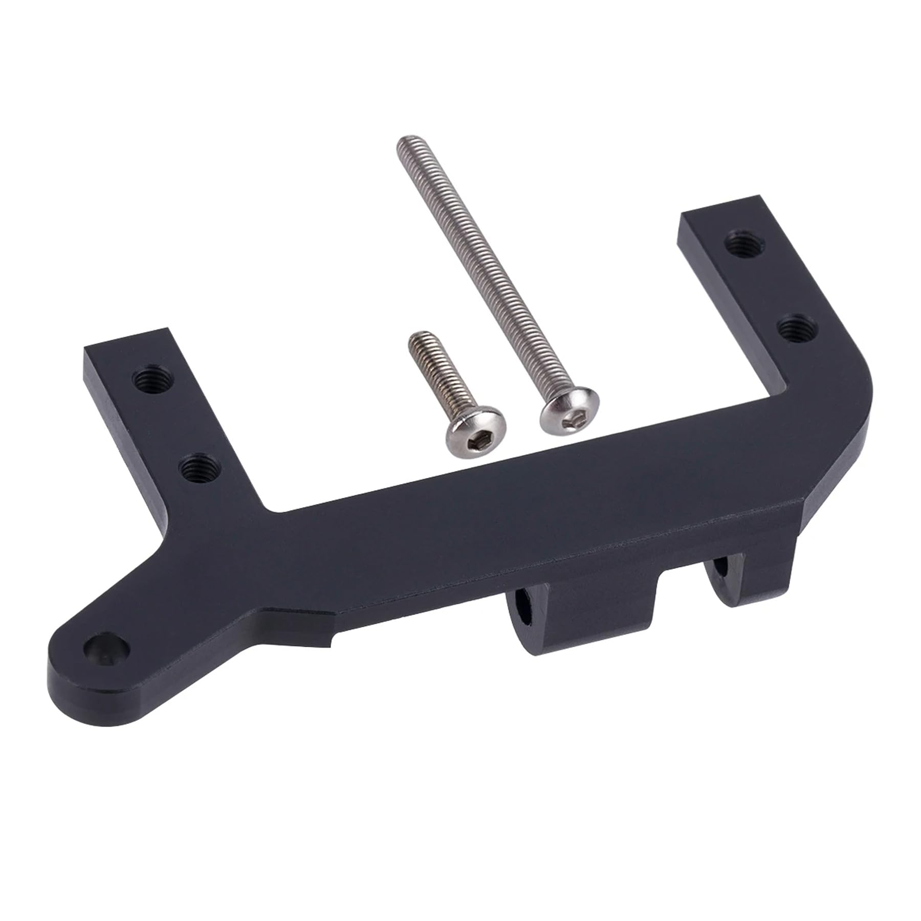 Powmok AMK TRX4 Aluminum Servo Mount - 7075 Alloy, 13g, On-Axle 4-Link Upgrade for 1/10 RC Crawler (Black)