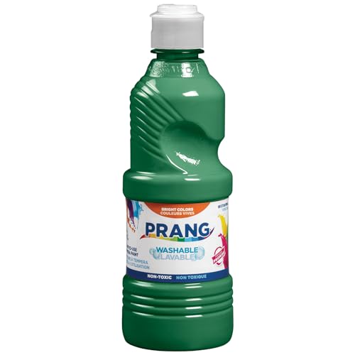 Prang Green Washable Tempera Paint, 16 oz - Non-Toxic, Ready-to-Use for Classroom Art
