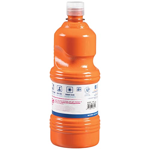 Prang Washable Tempera Paint, Orange, 32 oz - Non-Toxic, Quick-Dry