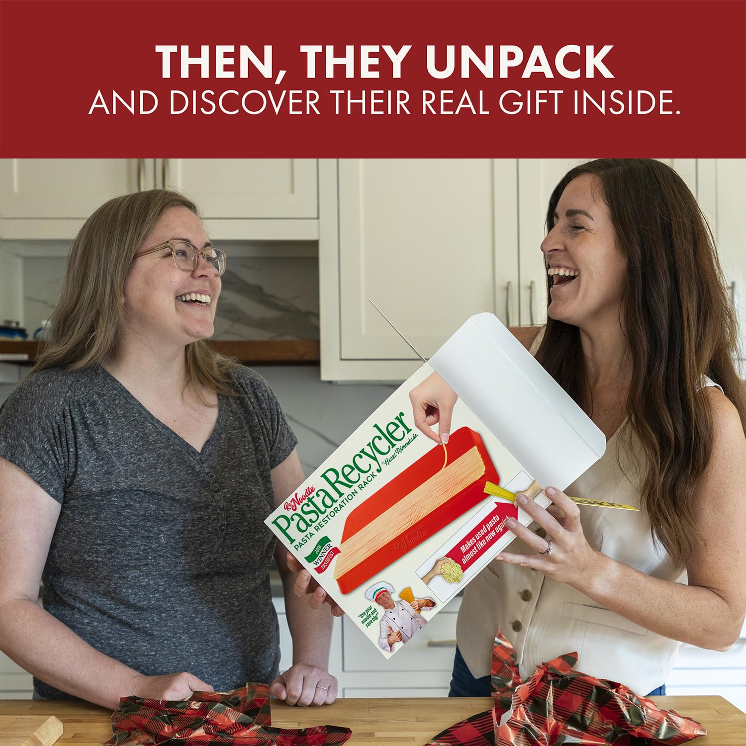 Prank-O ReNoodle Prank Gift Box – Empty Cardboard Gag Box for Hiding Real Presents