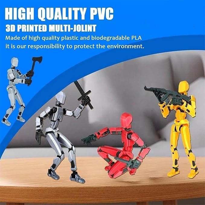 Pre-Assembled Dummy13 Magnetic Action Figure Set – Red and Black (Boxed)