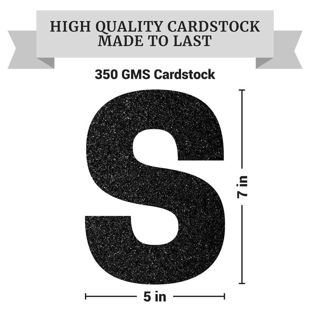 Pre-Strung 'Older Wiser Hotter' Birthday Banner – Black Glitter, No DIY, 8 ft Strands