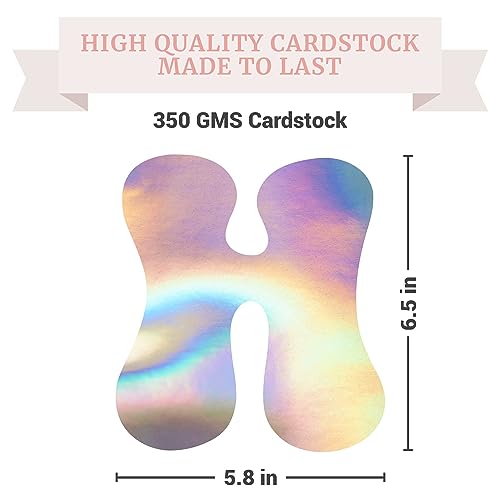 Pre-Strung Older Wiser Hotter Birthday Banner – Iridescent Holographic Foil, 8 ft Strand, No DIY Required