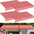 Preboun 2-Pack Circus Awning Decorations - 27.6x59 Inch Red and White Striped Carnival Tent Wall Decor for Party Photo Backdrop