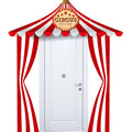 Preboun 3 Pcs Circus Tent Decorations Set - Carnival Party Banner, Striped Pennant, Clown Birthday Decor