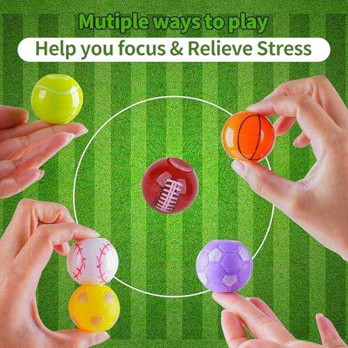 Prefilled Easter Eggs with Sports Ball Spinners – 24 Pack for Easter Basket Stuffers