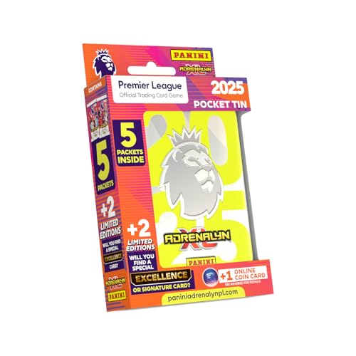 Premier League 2024/25 Adrenalyn XL Pocket Tin – 43 Cards with 2 Limited Editions
