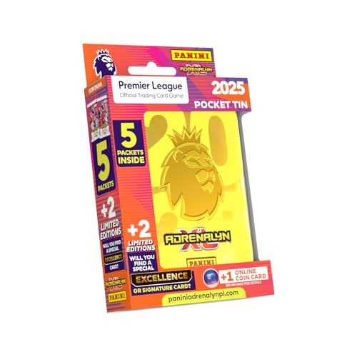 Premier League 2024/25 Adrenalyn XL Pocket Tin – 43 Cards with 2 Limited Editions