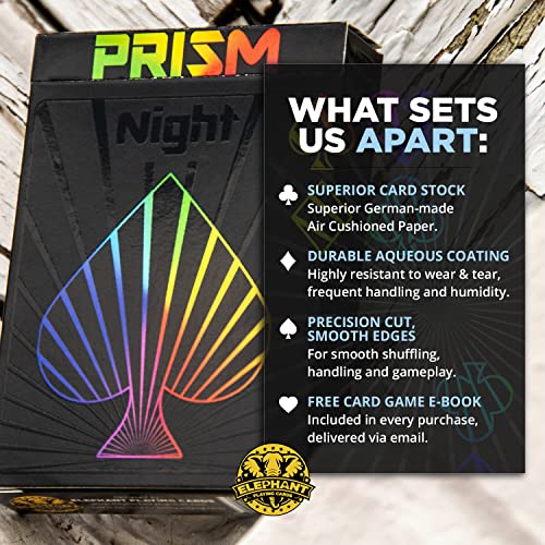 Premium Night Theme Playing Cards with Gloss Ink and Free Card Game eBook