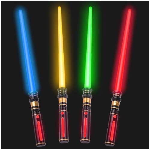 PremToytics Light Up LED Saber – Red, Retractable Blade with FX Sound Effects & Realistic Handle