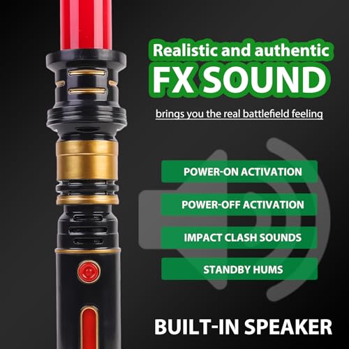 PremToytics Light Up LED Saber with FX Sound – Retractable 17 to 32 Inch Yellow Blade
