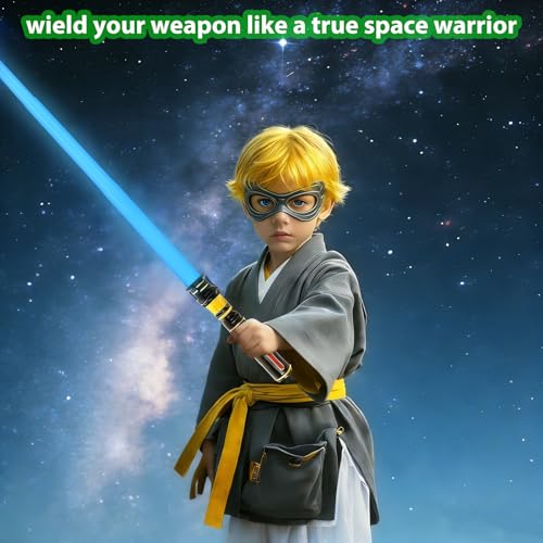 PremToytics Light Up LED Saber with FX Sound – Retractable 17 to 32 Inch Yellow Blade