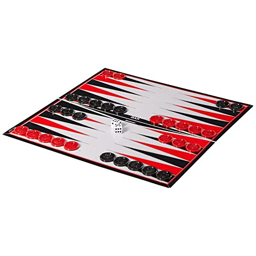 Pressman 3-in-1 Board Game Set: Chess, Checkers & Backgammon – Full Size Staunton Pieces & Interlocking Checkers, Ages 8+