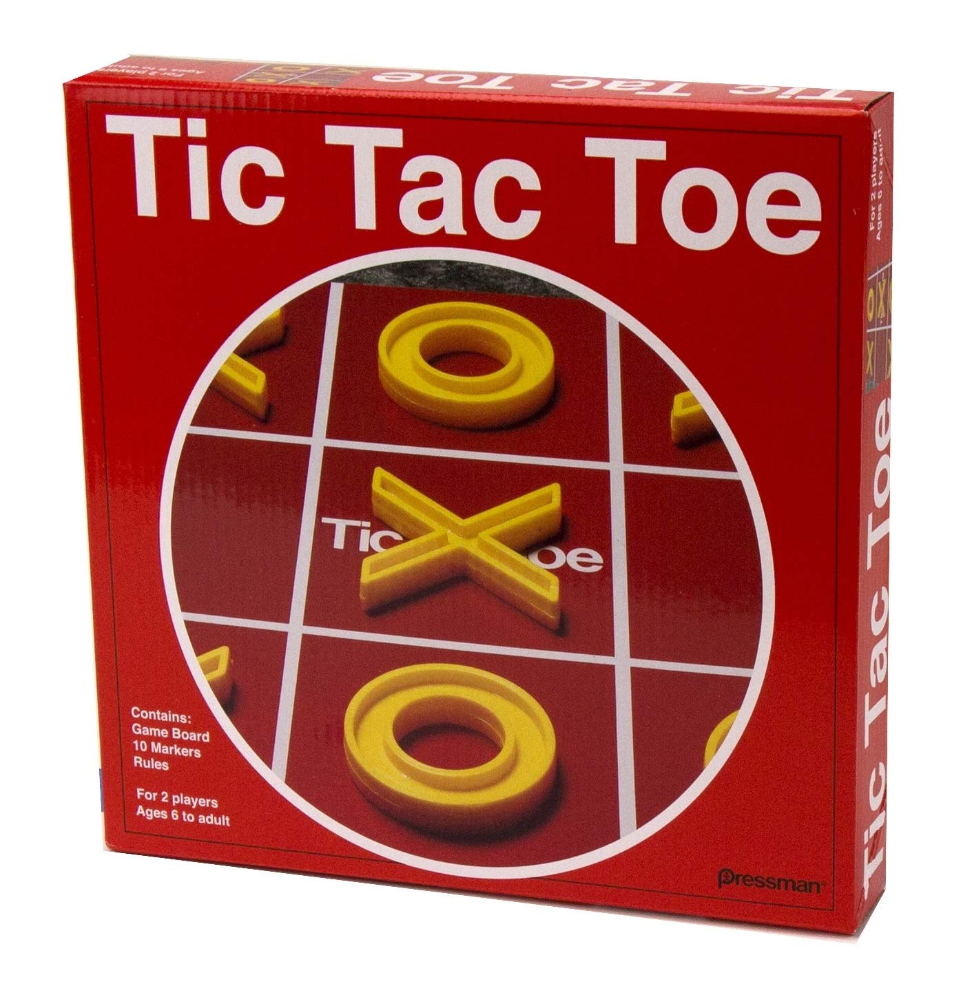 Pressman Tic Tac Toe Set – Classic X's and O's Game with Oversized Plastic Pieces for Kids Ages 6+