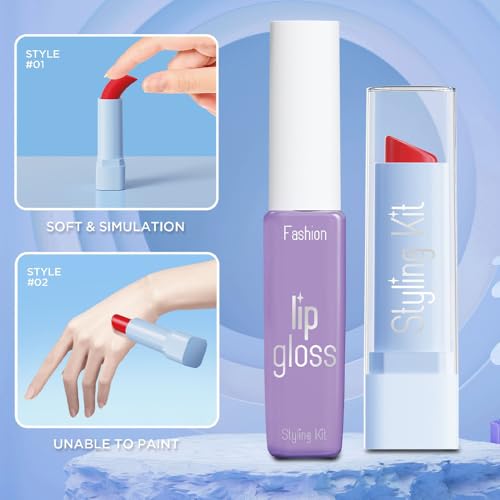 Pretend Makeup Kit for Girls - 11 Piece Play Makeup Set with Bag, Blue (WenToyce)
