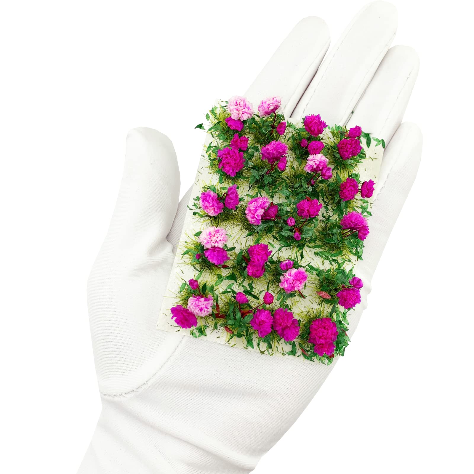 PrettyLife 20-Piece Miniature Rose Flower Clusters for Dollhouse, Fairy Garden, and Model Scenery