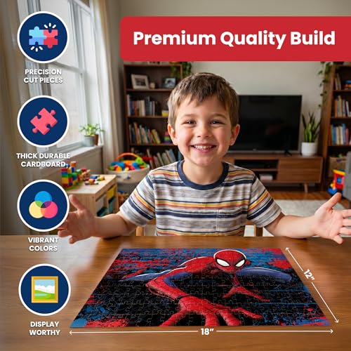 PRIME3D Marvel Spider-Man 200-Piece 3D/2D Jigsaw Puzzle – Lenticular Motion Effect, 12x18 Inches