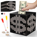 Primo Lines Money Saving Box Challenge - Metal Savings Box with Goal Tracker for Kids and Adults - Holds Up to 700 Bills or 4,000 Coins