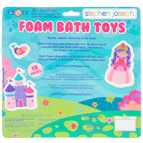 Princess Foam Bath Toys Set – 10-Piece Floating Characters for Toddlers