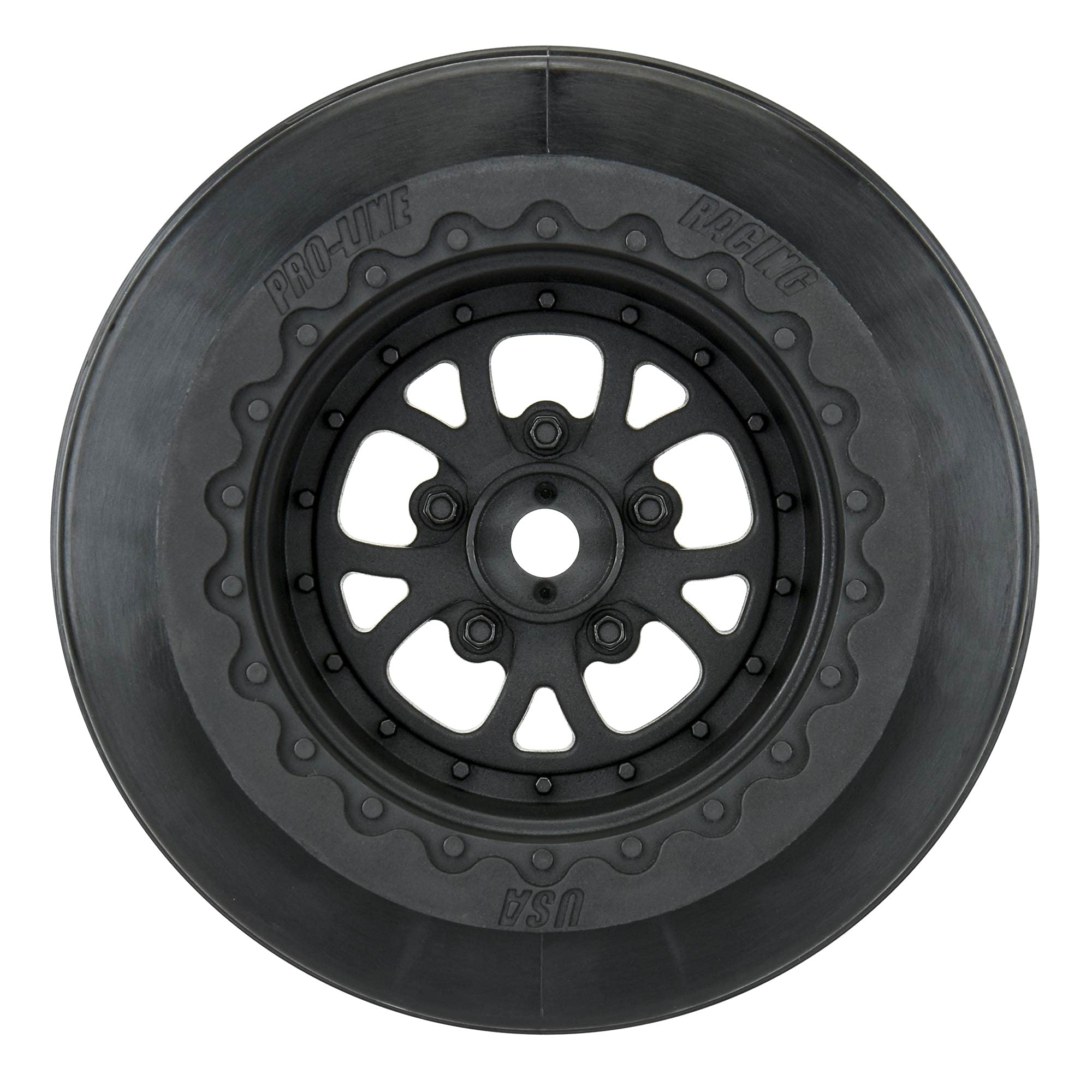 Pro-Line Pomona Drag Spec 2.2/3.0 Black Rear Wheels (2) for Slash, Losi 22S, DR10