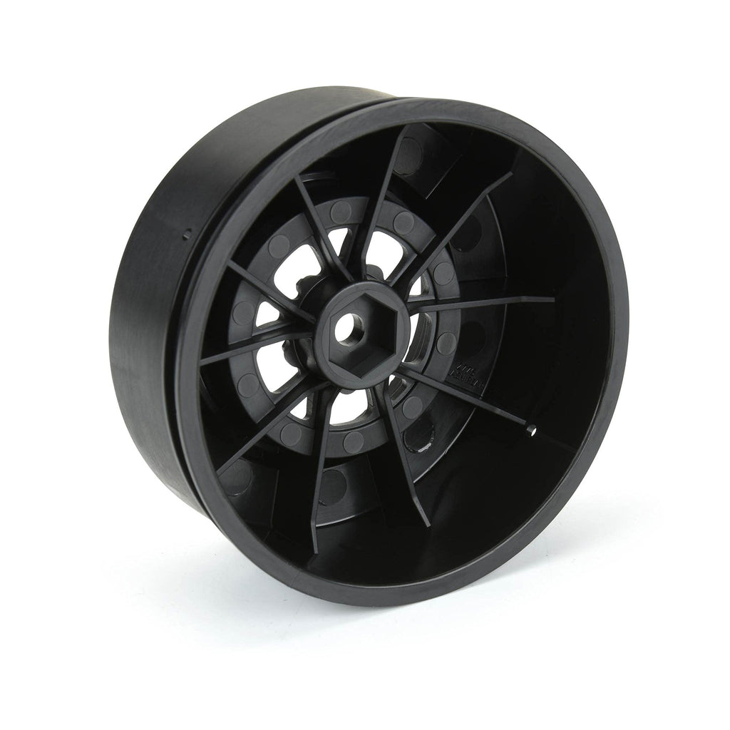 Pro-Line Pomona Drag Spec 2.2/3.0 Black Rear Wheels (2) for Slash, Losi 22S, DR10