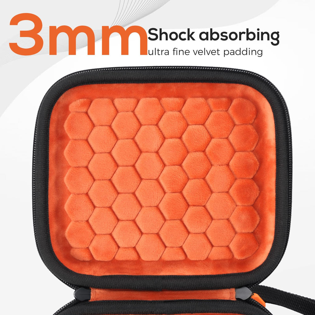 ProCase DJI Neo Carrying Case – Hard Shell Shockproof Travel Case (Orange/Black)