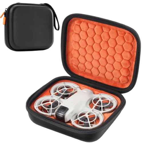 ProCase DJI Neo Carrying Case – Hard Shell Shockproof Travel Case (Orange/Black)