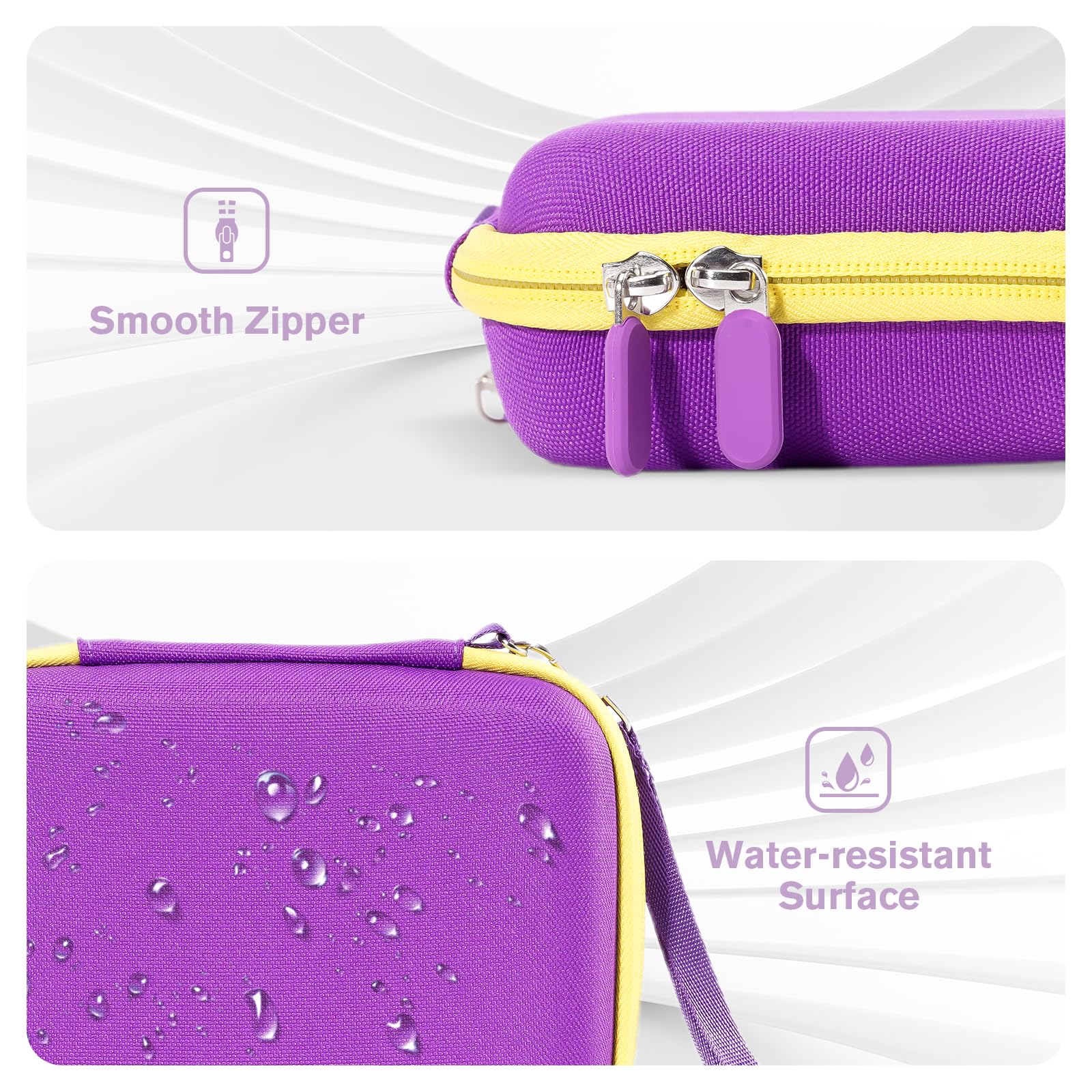 ProCase Hard Card Case for 300+ Cards – Purple EVA Travel Storage for UNO, Five Crowns, and More (Case Only)