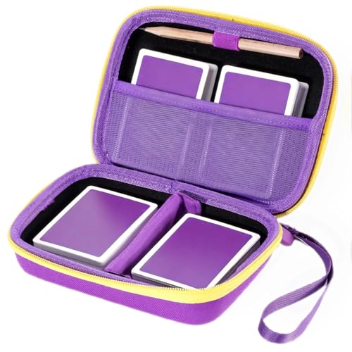 ProCase Hard Card Case for 300+ Cards – Purple EVA Travel Storage for UNO, Five Crowns, and More (Case Only)
