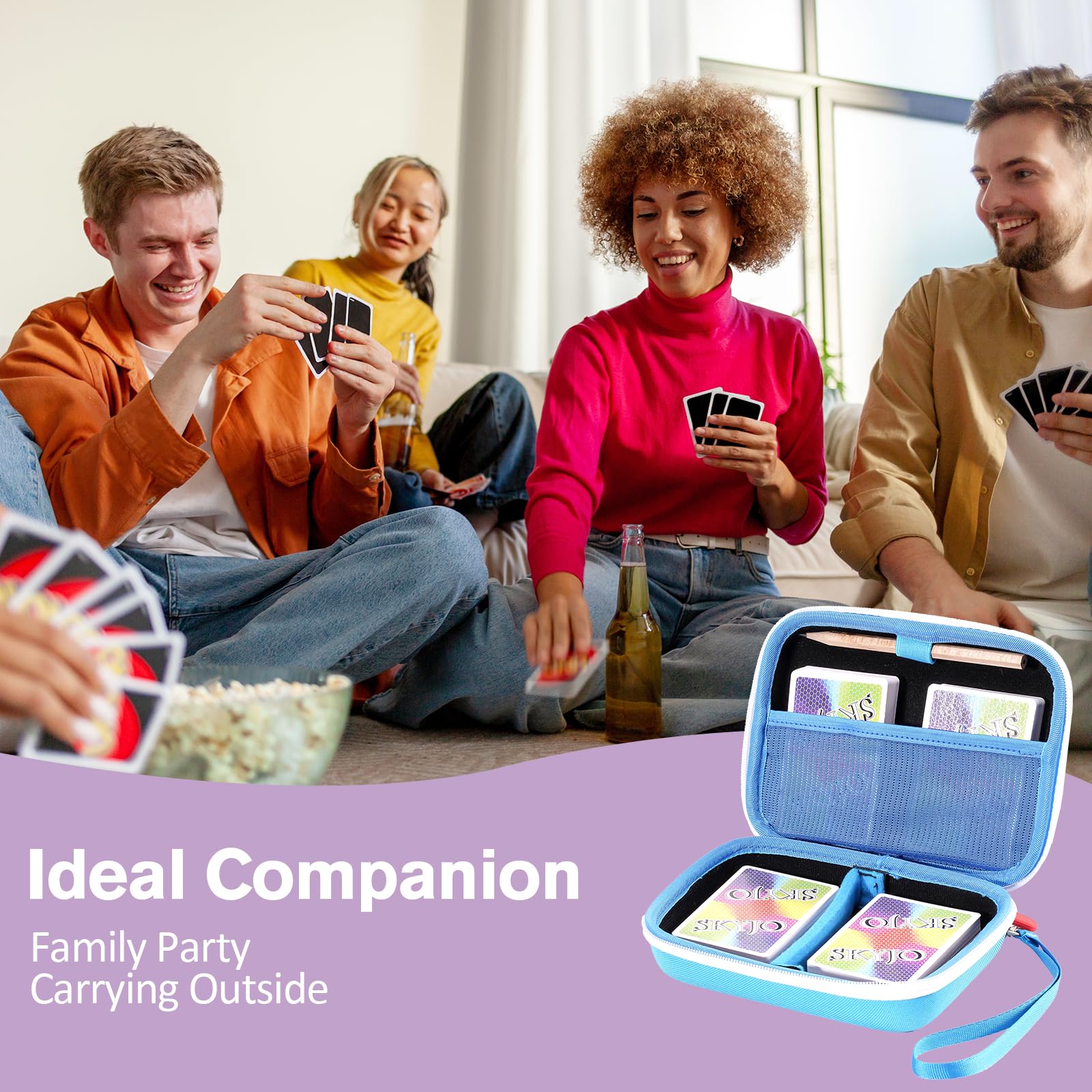 ProCase Hard Card Game Carrying Case for 300+ Cards, Blue